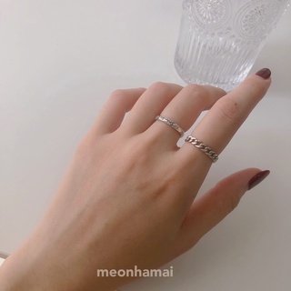 Nhẫn bạc smile ring MEONHAMAI