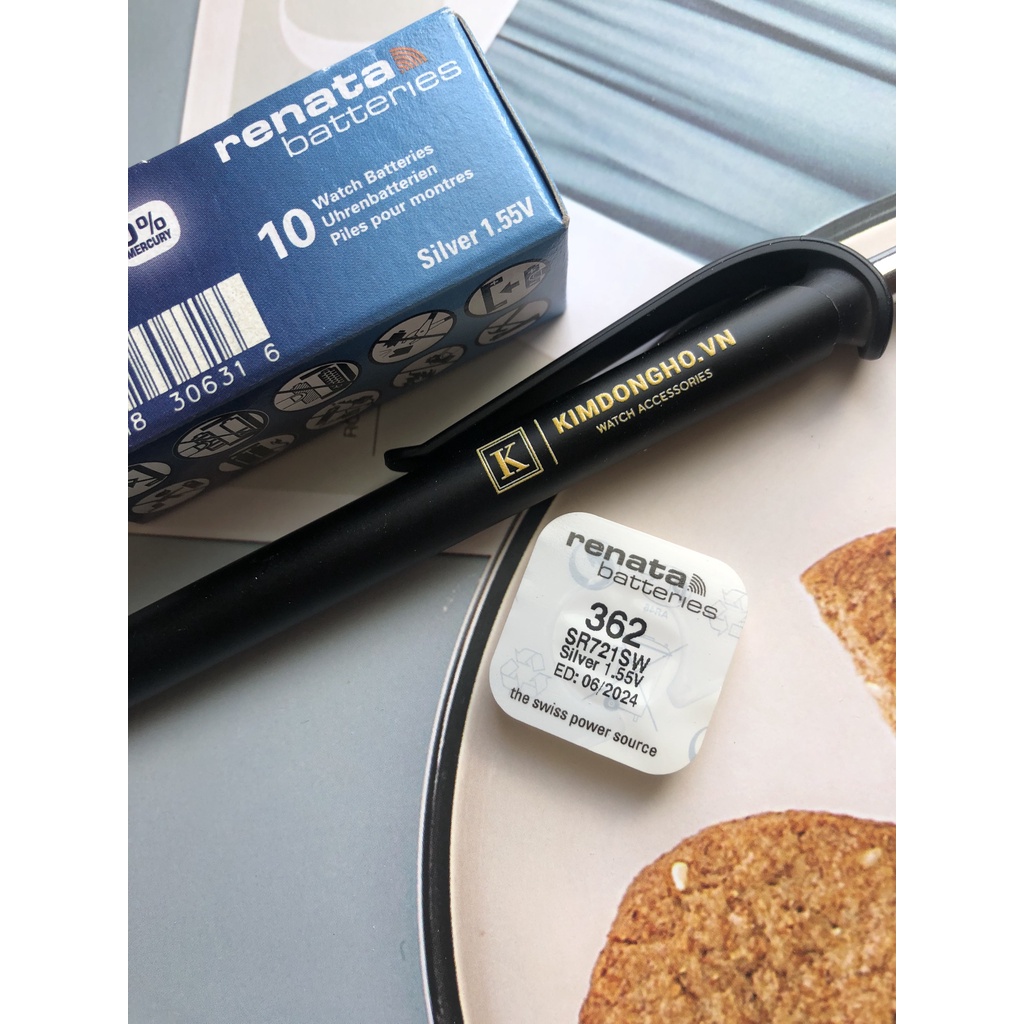 Hộp 1 Viên Pin Renata 721 SR721SW 362 SR721 Pin Đồng Hồ Đeo Tay