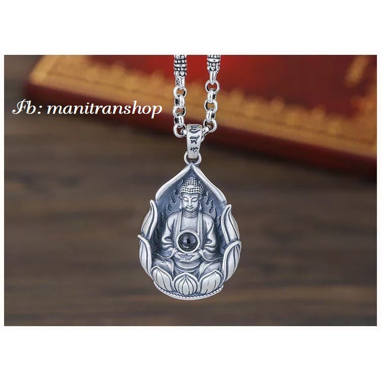 MẶT DÂY CHUYỀN PHẬT TỔ BỒ ĐỀ TÂM BẠC THÁI