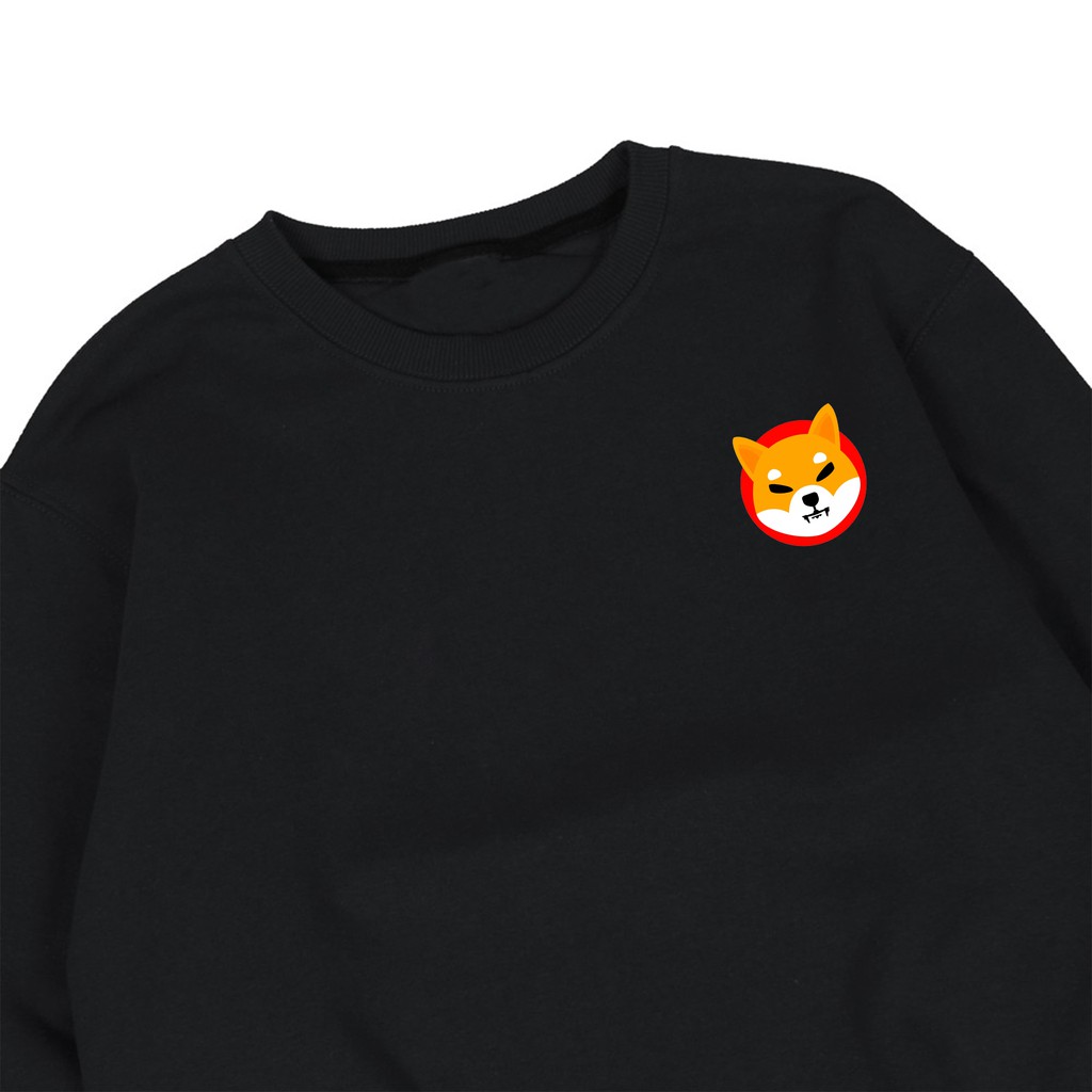 Áo Nỉ Cổ Tròn Màu Đen In Hình Chó Shiba Inu Cá Tính Cho Nam Và Nữ | BigBuy360 - bigbuy360.vn