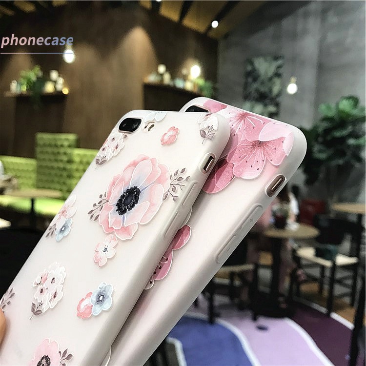 Ốp điện thoại mềm hình hoa siêu mỏng cho IPhone X 11 6 7 6S 8 Plus 12 mini 12 pro max Se 2020 6SPlus 7Plus 6Plus 8Plus XS