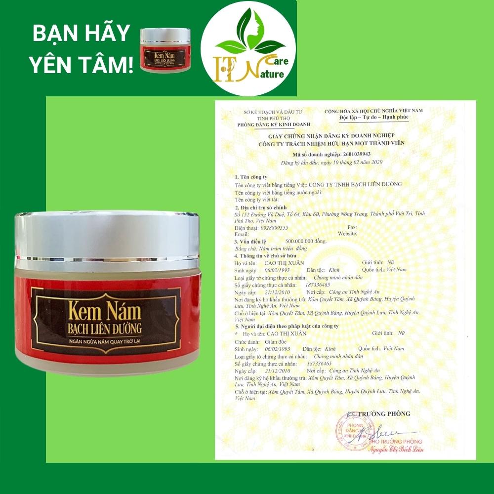 Kem nám Bạch Liên Đường 30g HT Nature Care