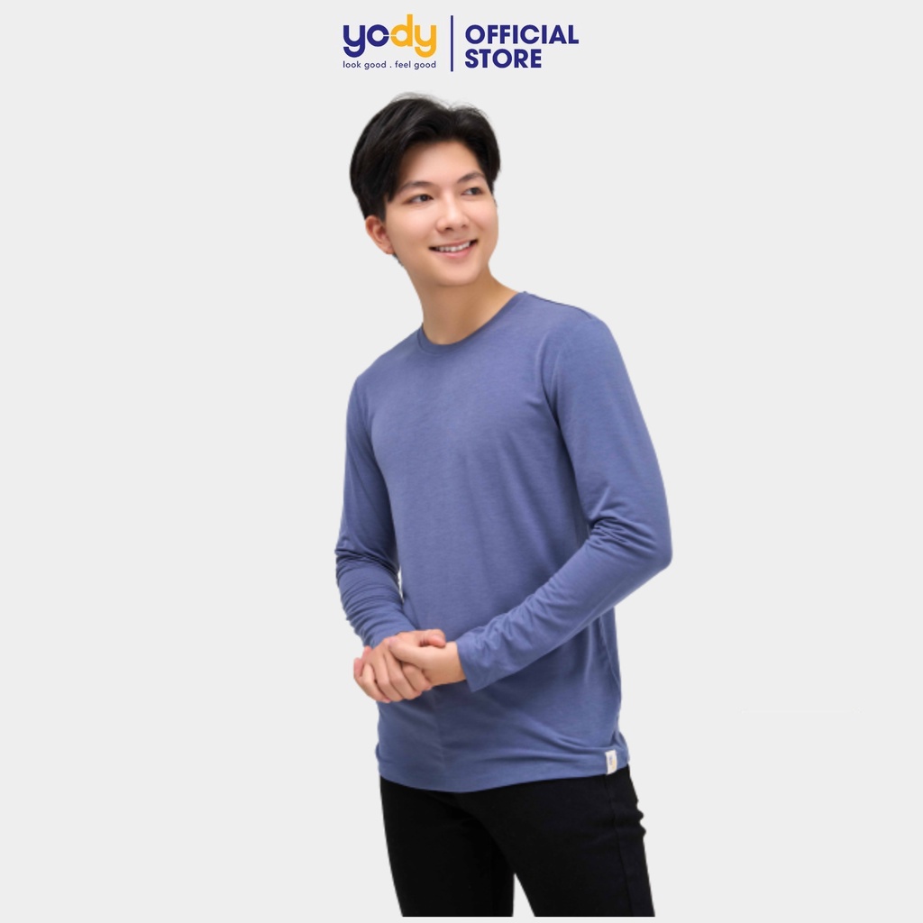 Áo thun nam YODY dài tay giữ nhiệt mặc thu đông chất cotton mềm mịn ATM4075 | BigBuy360 - bigbuy360.vn