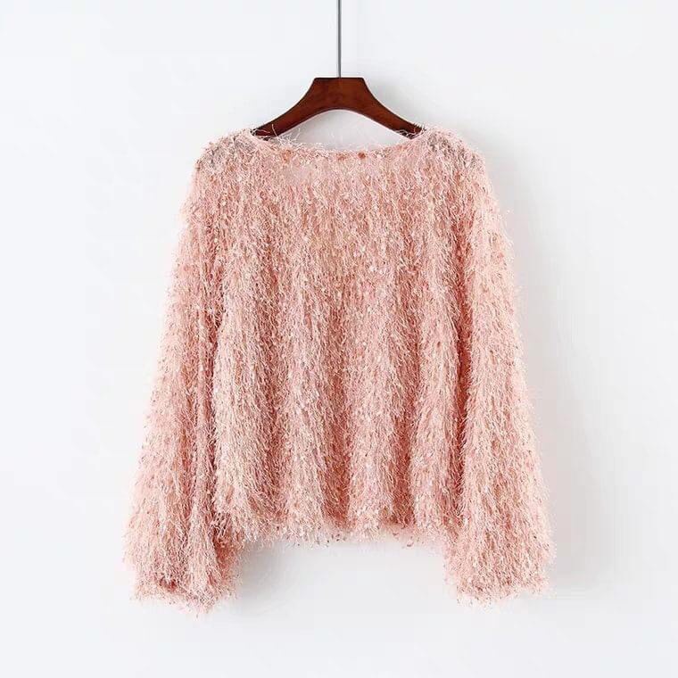 Áo tay dài vải tuyết basic siêu tôn da, 2 màu trắng và nude _ SWEET