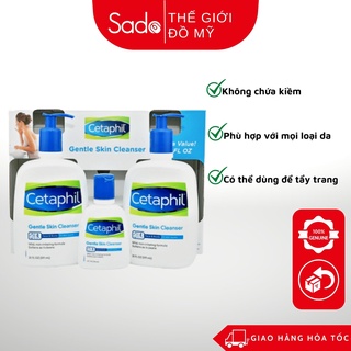 Set cetaphil sữa rửa mặt / tắm cetaphill gentle skin cleanser face & body