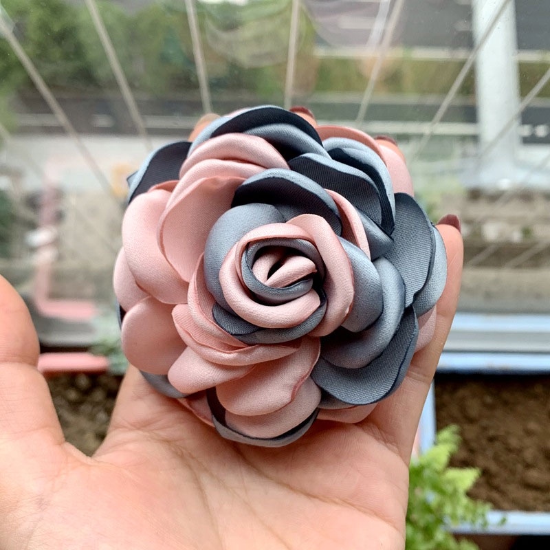 Ghim Cài Áo Hình Hoa Trà Đính Ngọc Trai Nhân Tạo Thời Trang