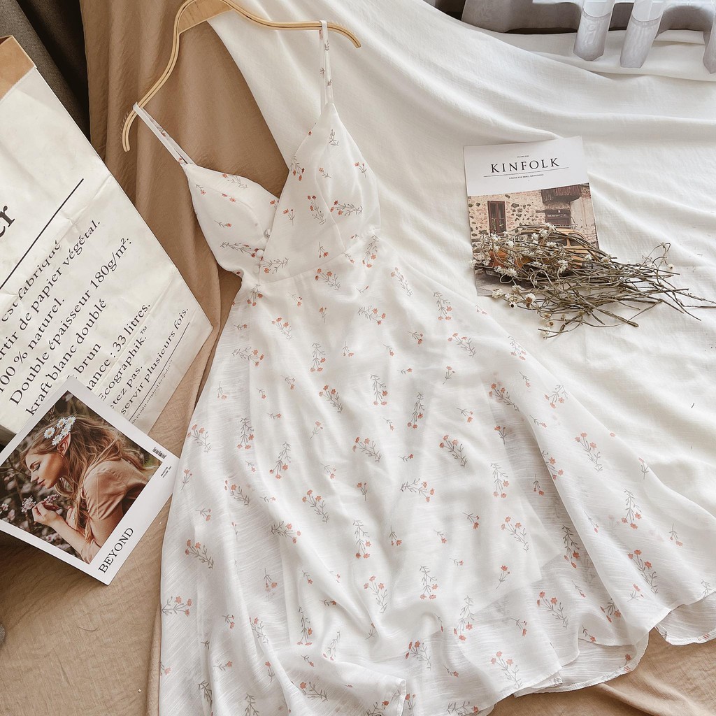 Đầm 2 dây hoa thắt eo | BigBuy360 - bigbuy360.vn