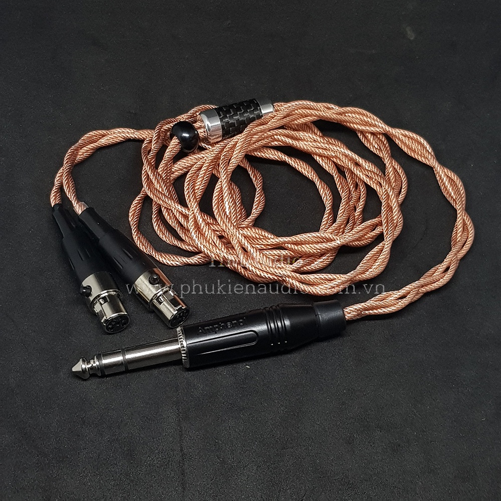Dây tai nghe đồng OFC 1.8mm tết 4 - Connector miniXLR 4Pin Audeze LCD2/3/4