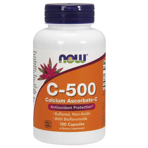 Thực Phẩm Bảo Vệ Sức Khỏe NOW Vitamin C-500 - Giúp Chống Lão Hóa Tế Bào & Tăng Hệ Miễn Dịch Chai 100 Viên