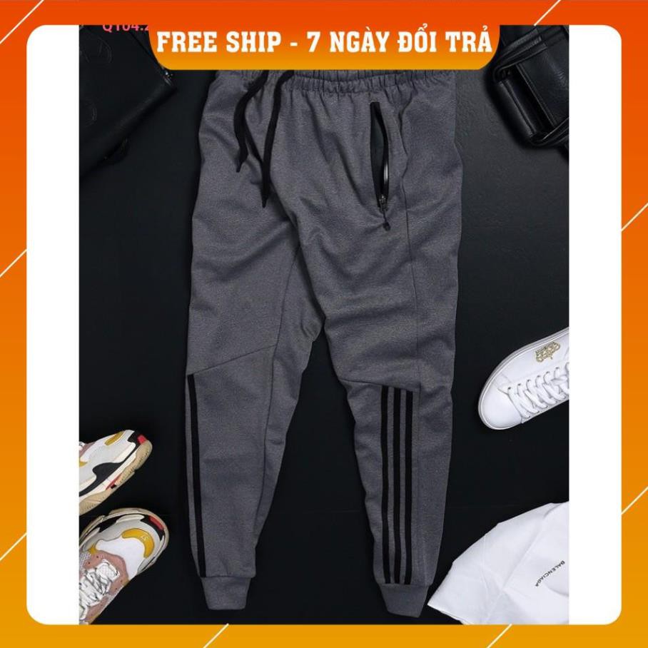 Quần jogger nỉ [Giá Sập Sàn] Quần Dài Thể Thao Nam Nữ Chạy Sọc Xương Cá Q104 mới nhất 2023