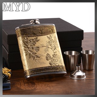 (Hàng Mới Về) Bộ Chai Đựng Rượu Dung Tích 8oz Có Nắp Đậy Tiện Dụng