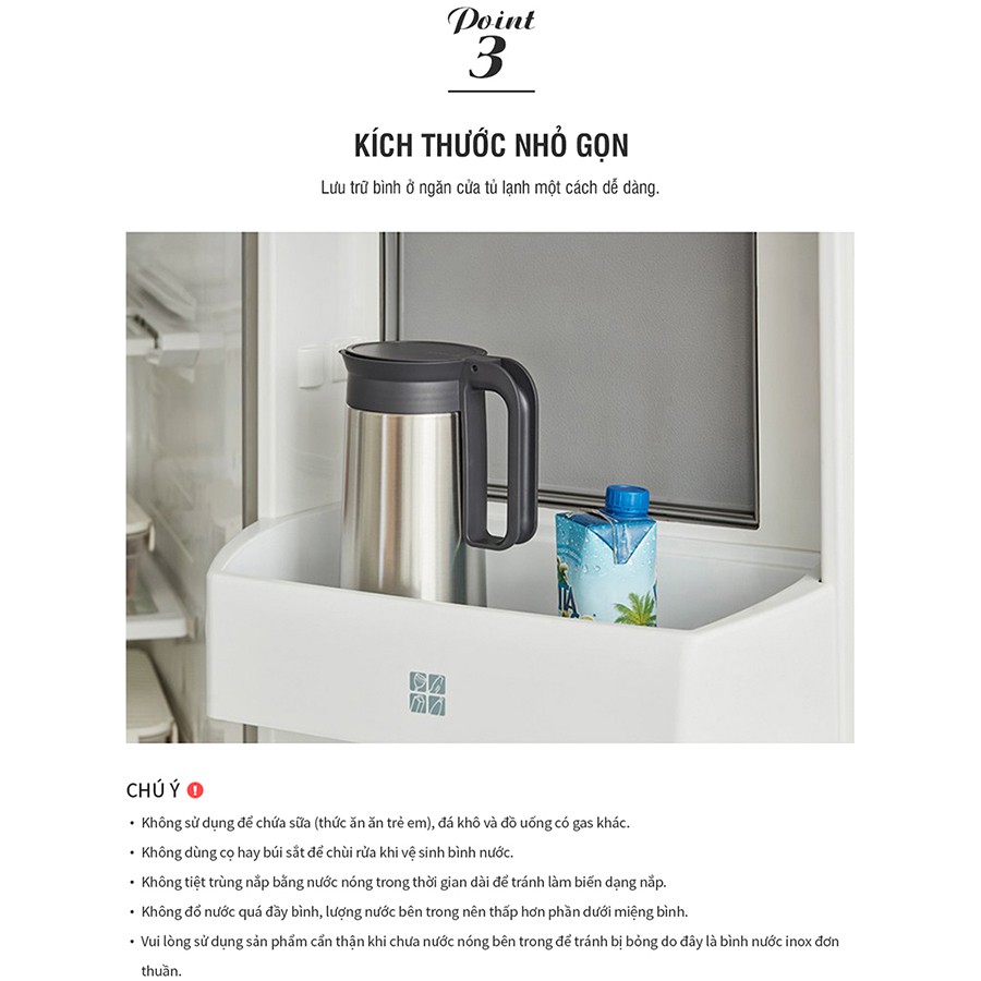 Bình đựng nước inox Lock&Lock 1.4L LHC7002SLV