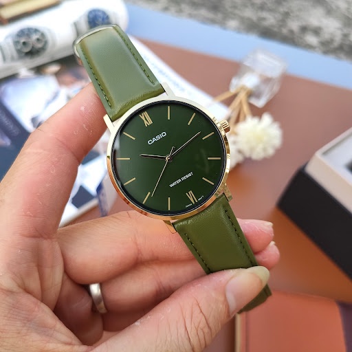 Đồng hồ nam dây da Casio Anh Khuê MTP-VT01GL-3BUDF