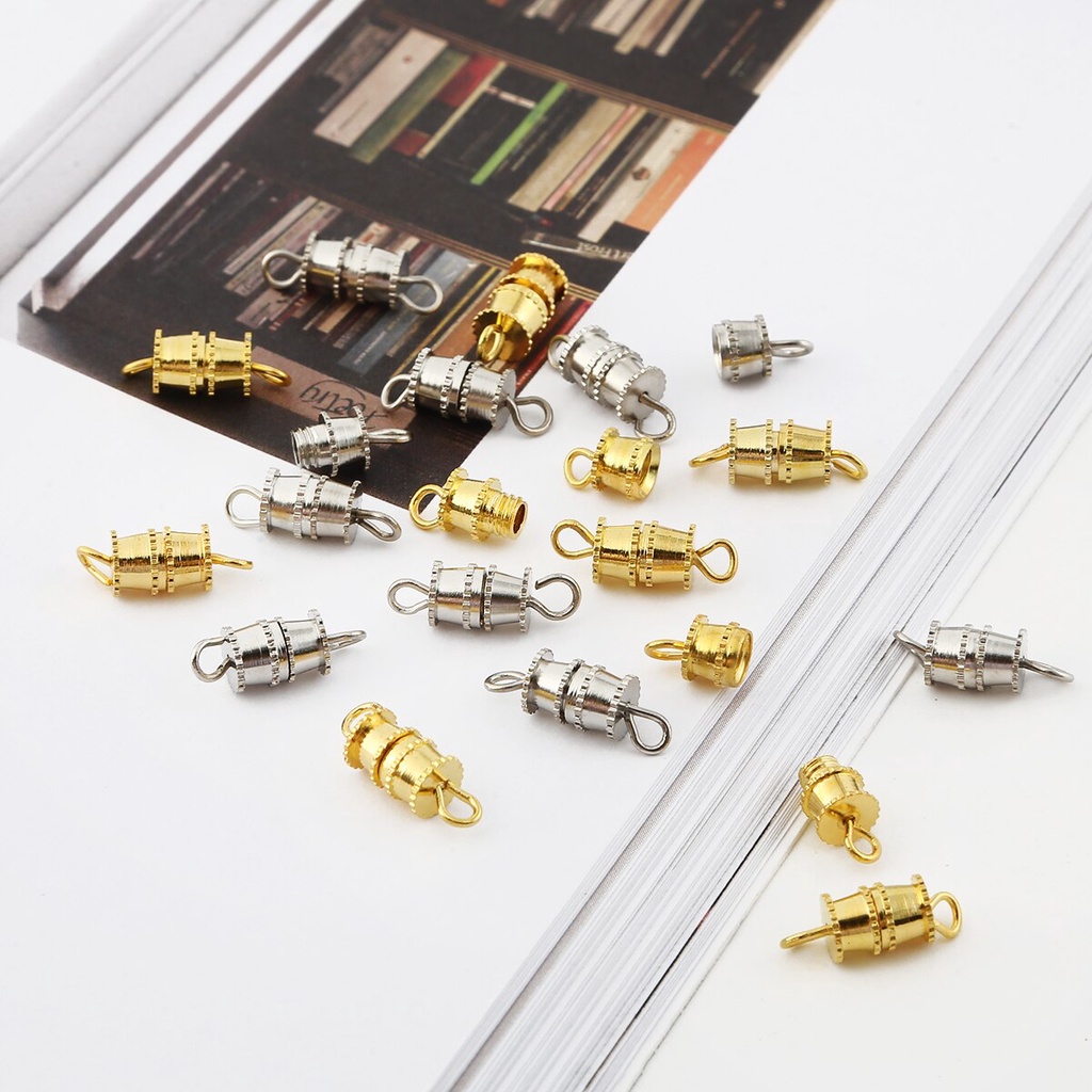mamumull.vn Set 10 Khóa Kim Loại 4x7 / 5x7mm Dùng Để Làm Đồ Trang Sức Thủ Công