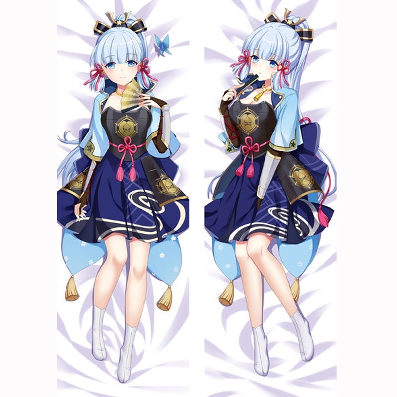 Vỏ gối dài dakimakura in hình nhân vật Kamisato Ayaka trong game Genshin Impact