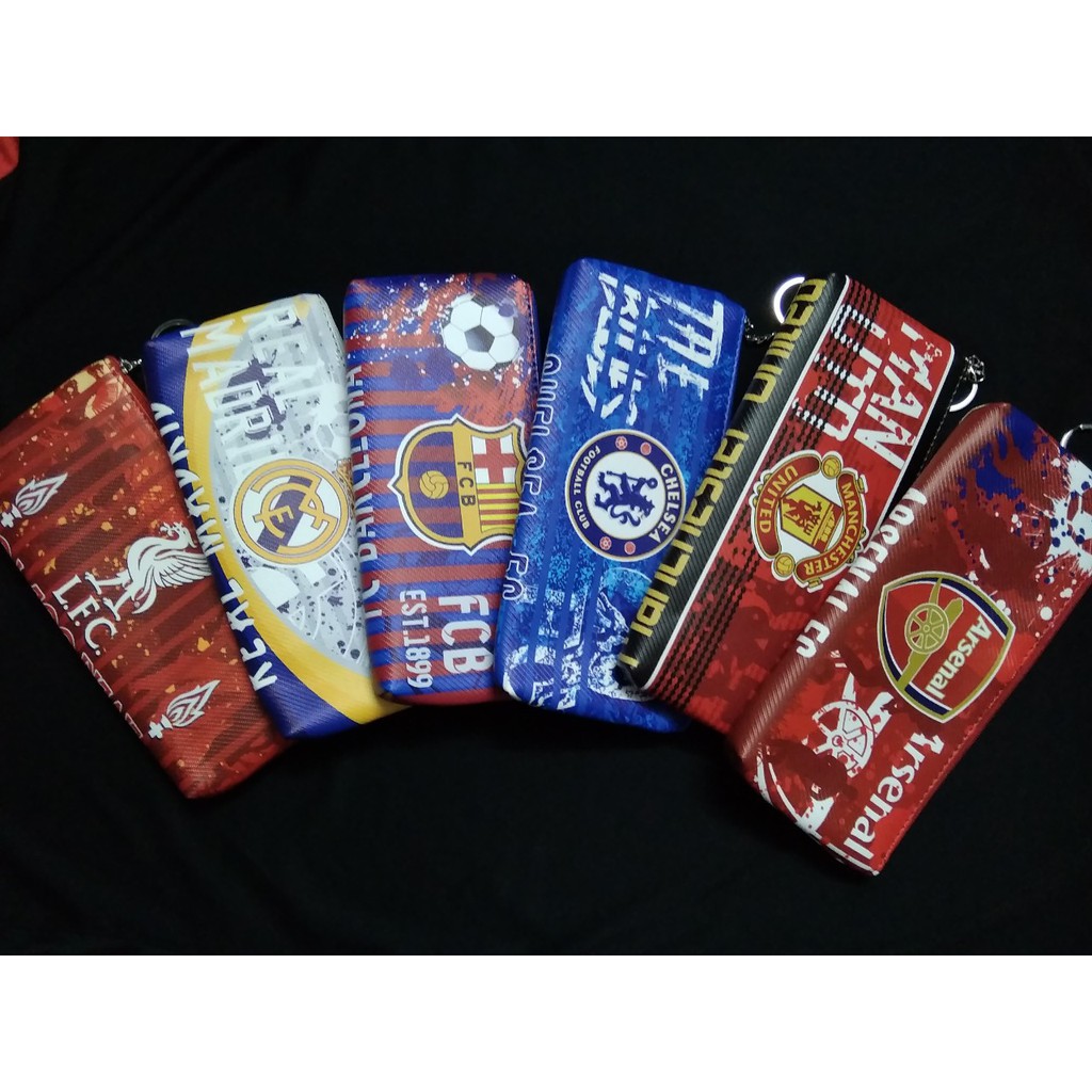 Túi đựng bút, đồ dùng cá nhân đội bóng Manchester united, liverpool, arsenal, barcelona, Chelsea, Real Madrid