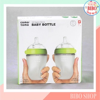 Bình Sữa Comotomo 150ml/250ml,Núm Silicon Siêu Mềm.