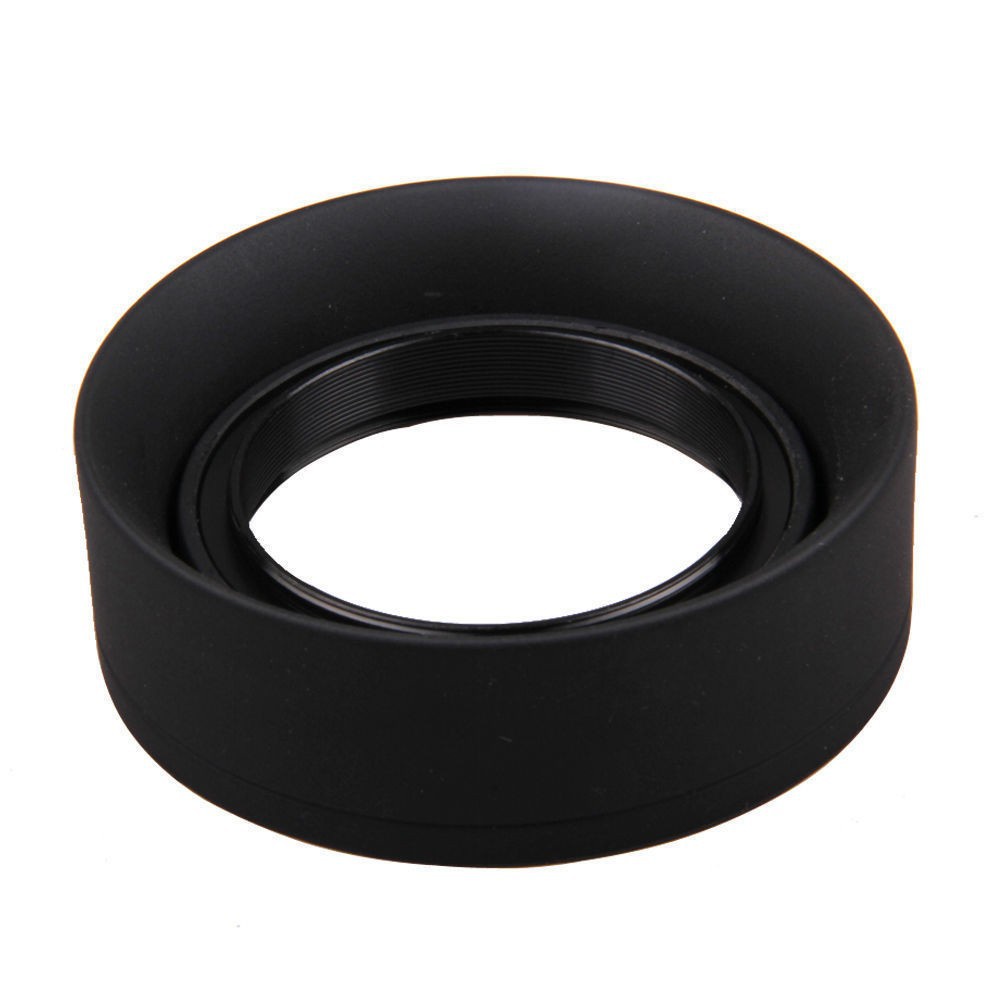 Loa Cao Su Che Nắng 49mm 52mm 58mm 62mm 67mm 72mm 77mm 3-Stage Cho Máy Ảnh Sony Canon Nikon