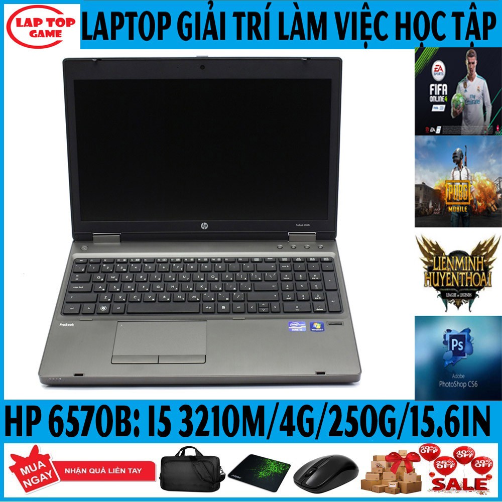 LAPTOP HP 6570B CORE I5 3210M, RAM 4G, HDD 250G/PHÍM SỐ/MÀN 15.6 IN) Laptop cũ chơi game