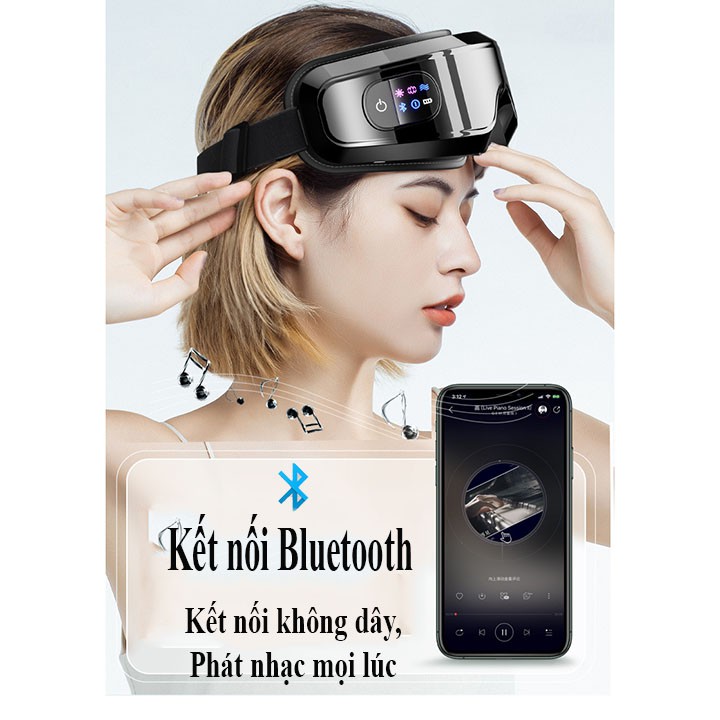 Máy massage mắt, Eye Massage không dây Smart Bluetooth - Bảo hành 12 tháng