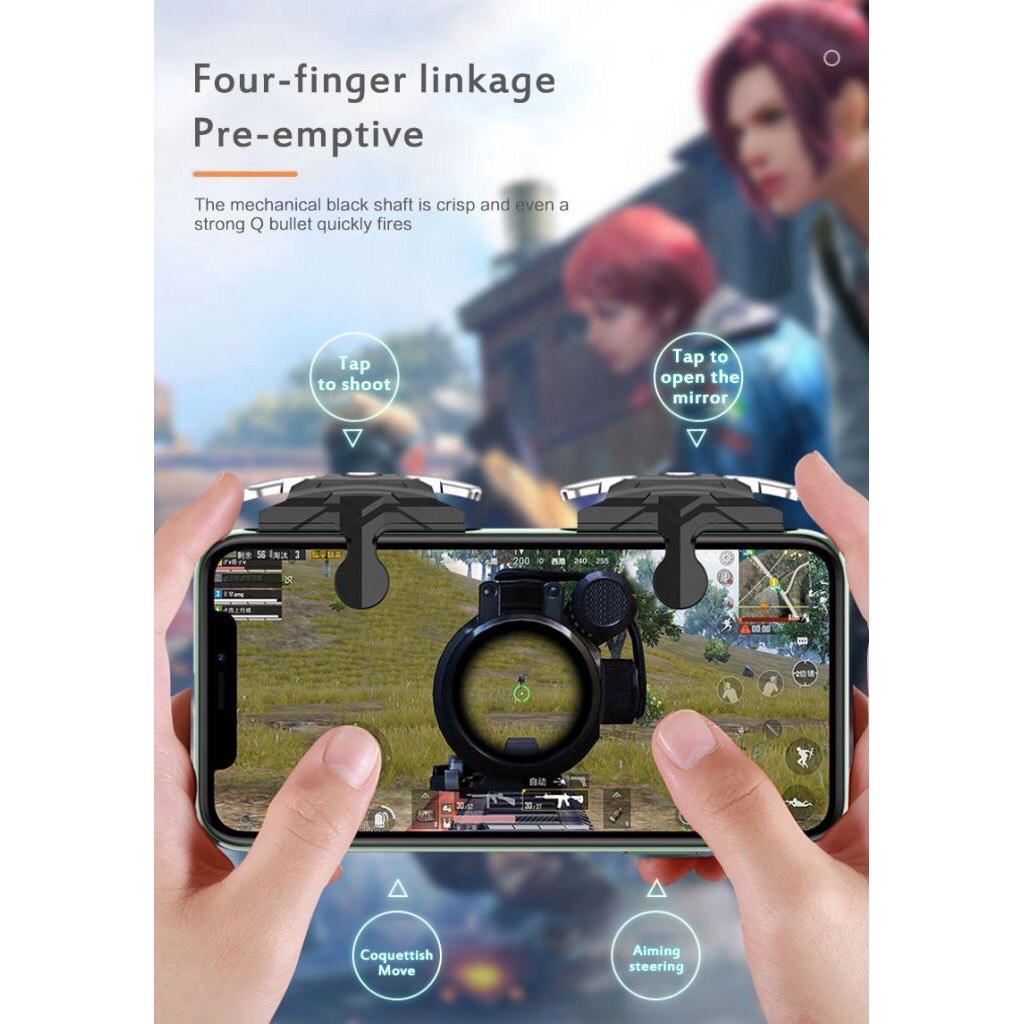 ❤️Duy nhất 1 ngày❤️phụ kiện pubg mobile,nút chơi Game, ROS, Free Fire, ..gắn điện thoại tiện lợi