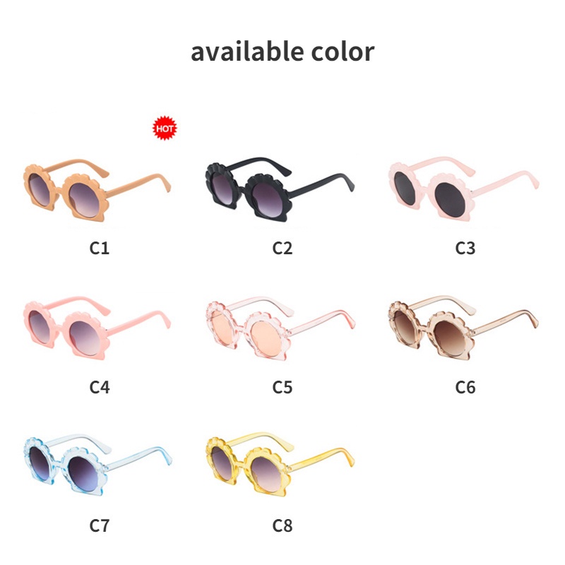 Kính Mát Gọng Vỏ Sò Màu Sắc Kẹo Ngọt Thiết Kế Thời Trang Cho Trẻ Em