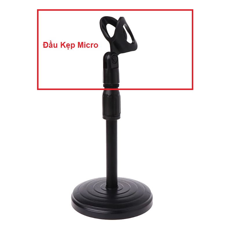 Kẹp Đỡ Micro, Điều Chỉnh Lên Xuống - Đầu Giữ Micro - Lắp Vào Giá Kẹp Bàn - Điều Chỉnh Các Góc Xoay 360 Độ