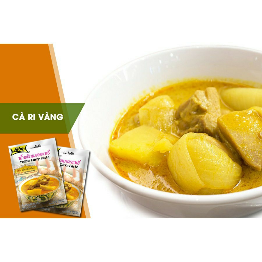 [Lobo Thái] Gia vị cà ri gói 50gr, có 3 vị: ĐỎ - XANH - VÀNG / Red - Green - Yellow Curry Paste