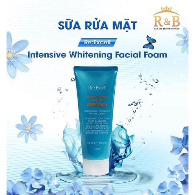 Sữa rửa Daily beauty Hàn Quốcintensiv whitening facial foam giúp làm sạch sâu, sáng da ngăn ngừa mụn nám tàn nhang.