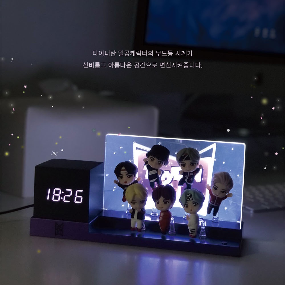 TinyTAN Mic Drop LED Đồng hồ ánh sáng tâm trạng
