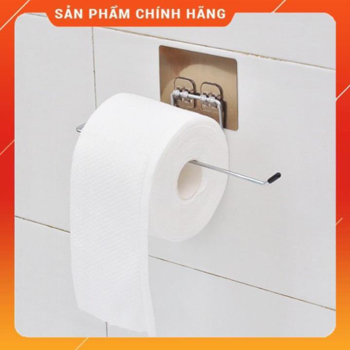 Giá inox dán tường treo khăn, cuộn giấy , túi rác, vật dụng đa năng