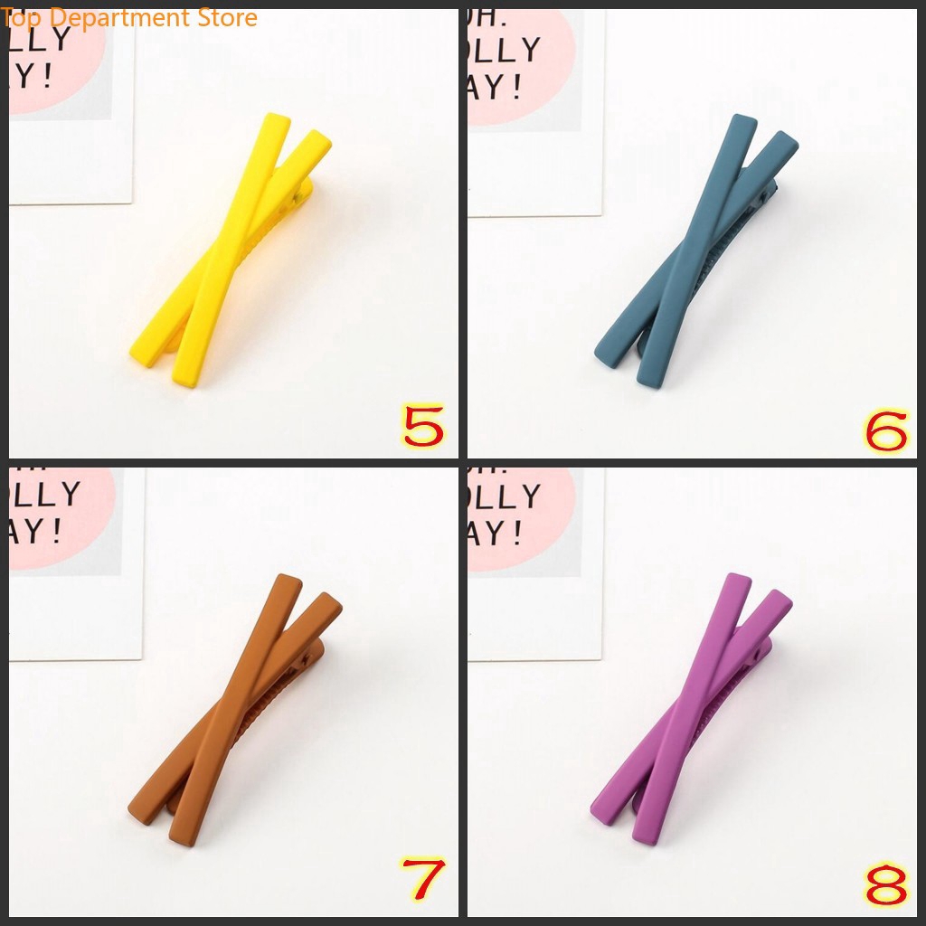 Kẹp tóc hình chữ X màu trơn ngọt ngào và thời trang cho nữ