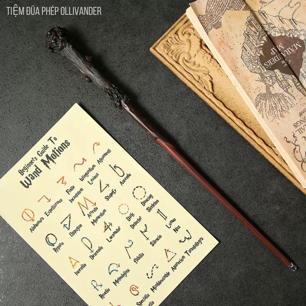 [ẢNH THẬT + QUÀ TẶNG] Đũa phép Harry Potter phát sáng có thể thay pin chuẩn nguyên tác gậy thần Hermione