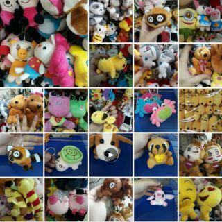 Sỉ 10 móc treo khóa thú bông mix ngẫu nhiên size to