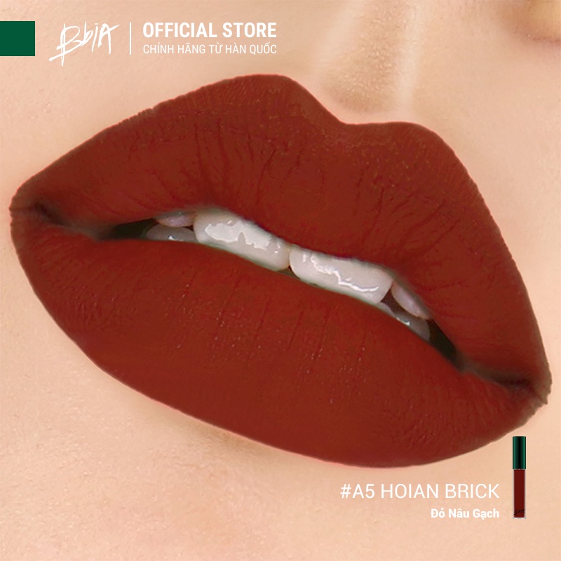 Son Kem Lì Bbia Last Velvet Lip Tint ASIA EDITION - A5 Hoian Brick 5g - Bbia Official Store