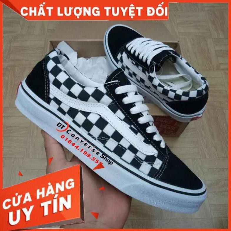 [Hàng Sẵn] 🔥[FULL BOX, TAG] Giày Vans Checkerboad caro đen trắng nam nữ 2020 Cao Cấp [ SL  ib ] 👟 :)) '