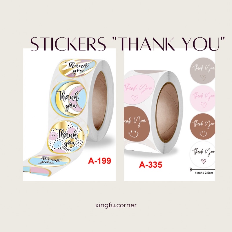 Cuộn 500 Nhãn Dán Cảm Ơn Stickers Thank You
