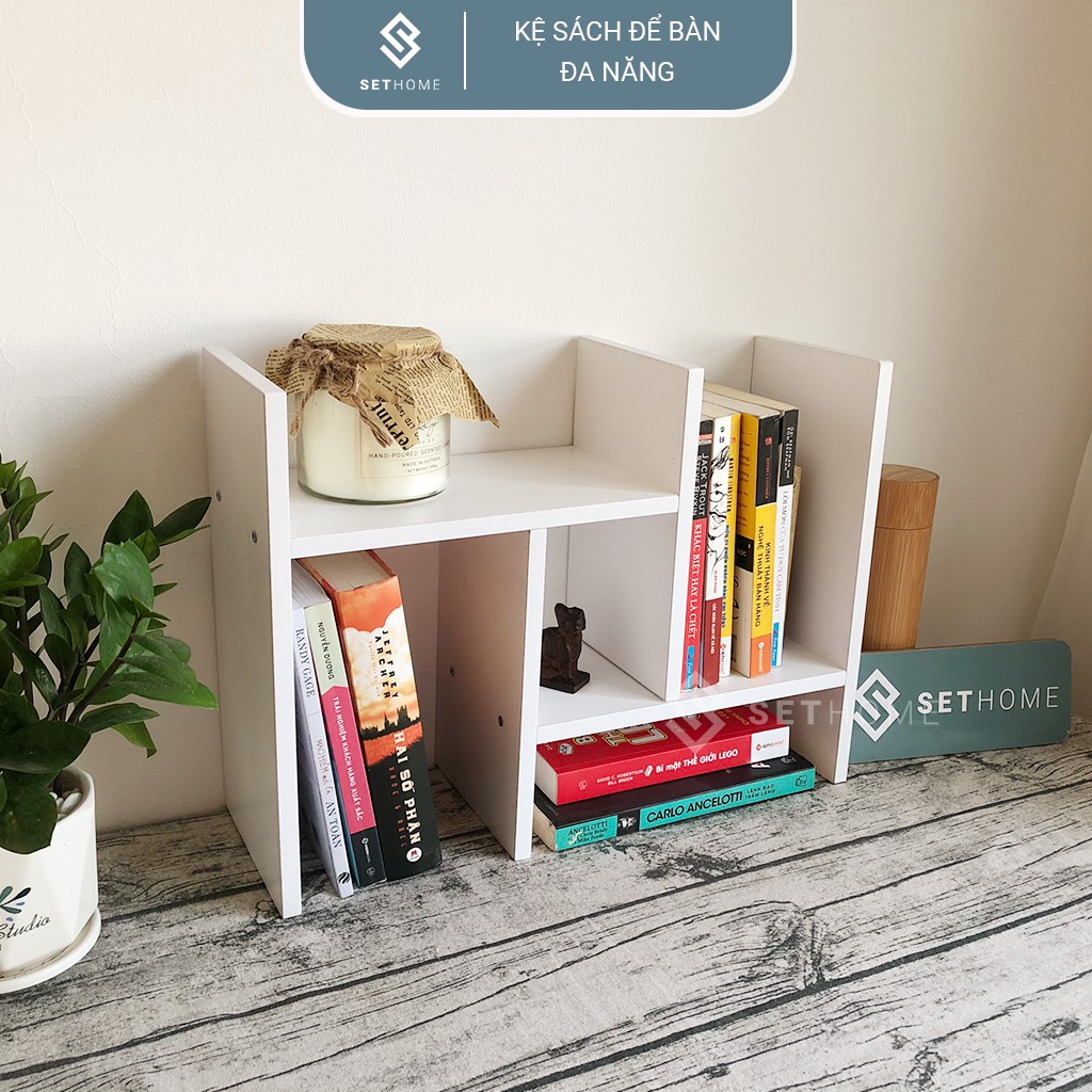 Kệ Sách Để Bàn 🎀SETHOME 🎀 Kệ Gỗ Đa Năng Trang Trí Decor