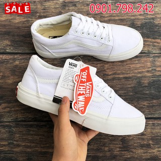 Giày thể thao v old skoll trắng full