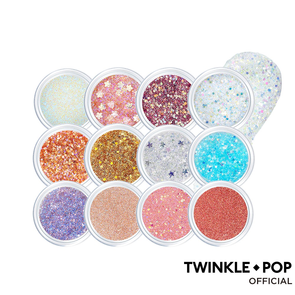 Phấn mắt Clio Twinkle Pop dạng thạch màu kim tuyến nhũ lấp lánh thời trang 2.8g