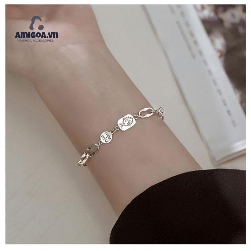 ✨✨Vòng tay kim loại phối mặt hình hoàng tử bé phong cách retro xinh xắn