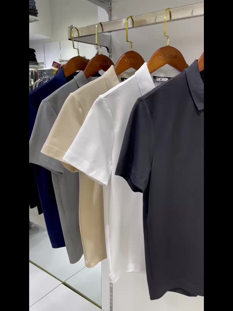 Áo polo nam SENIM, áo phông nam có cổ form slimfit chất vải cotton thoáng mát không nhăn S6886 | BigBuy360 - bigbuy360.vn