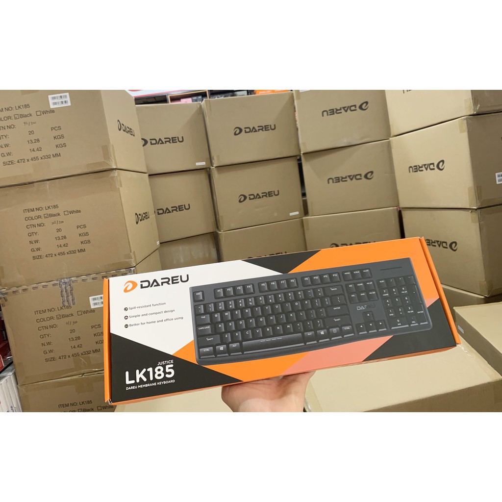 Bàn phím DAREU LK185 , Chuột LM103 - Sản phẩm chất lượng cho văn phòng - Bảo hành Chính hãng 24 tháng