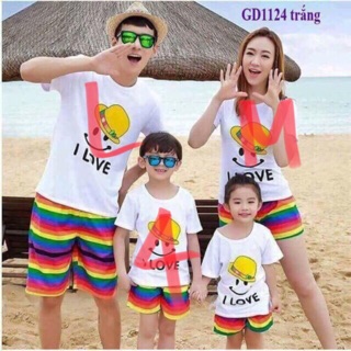 Áo gia đình đi biển chất đẹp (combo 11 áo)