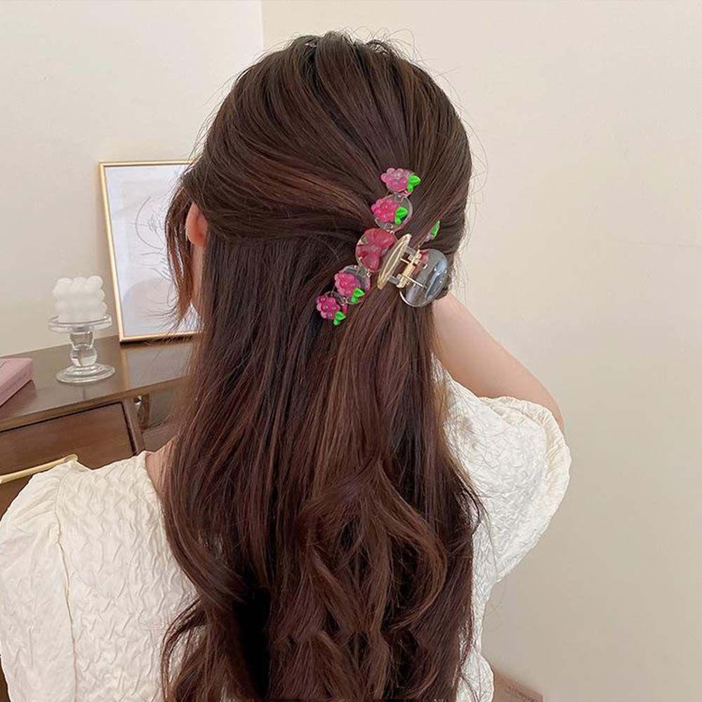 Kẹp Tóc Trong Suốt Phong Cách Hàn Quốc Ngọt Ngào Cho Nữ
