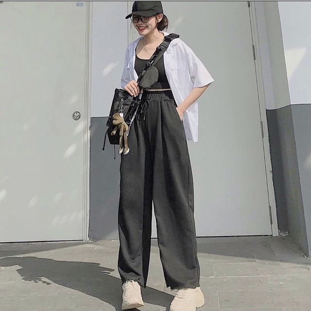 Quần Vải Ổng Rộng Trơn Reni Pant Unisex