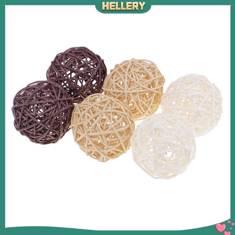 [HelleryVN] Set 15 Quả Cầu Mây Tự Nhiên 3cm Trang Trí Tiệc Cưới / Nội Thất Nhà