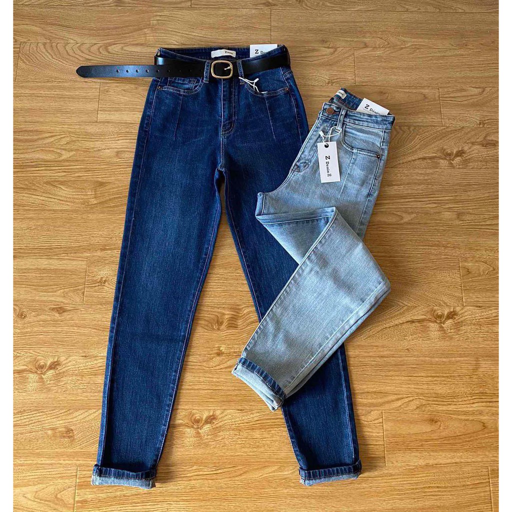 QUẦN JEANS BAGGY XẺ GIỮA ZAREEN JEA113 XANH NHẠT