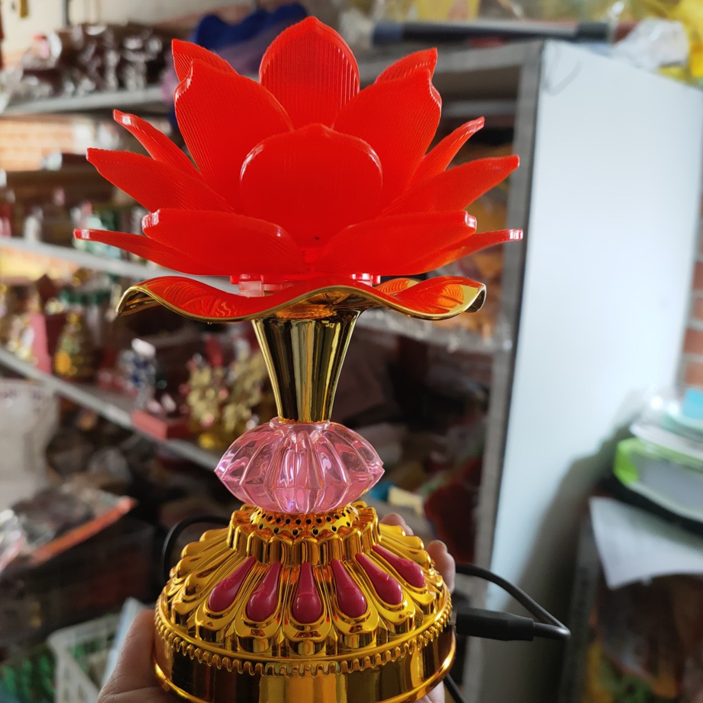 Đèn bàn thờ Hoa sen LEDtiết kiệm điện)