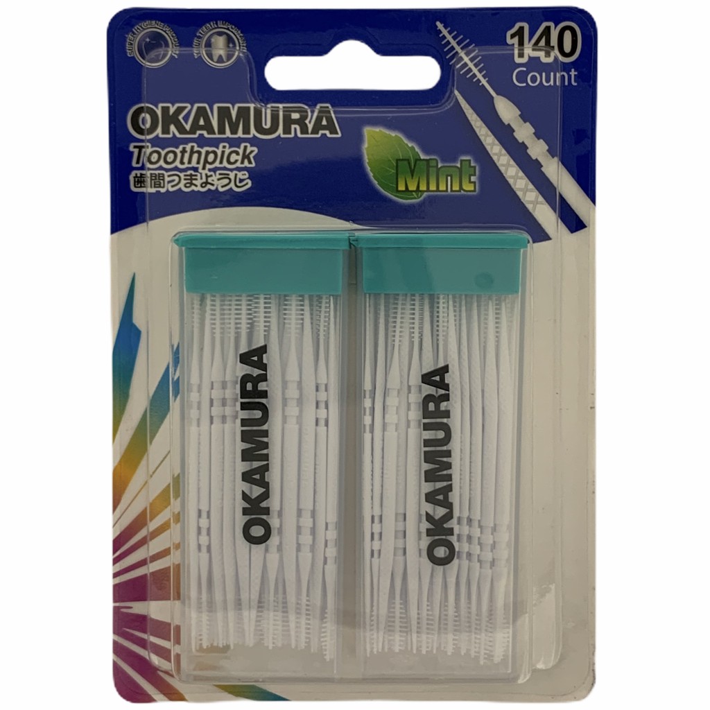tăm nhựa OKAMURA 140 cây / 2 hộp 1234